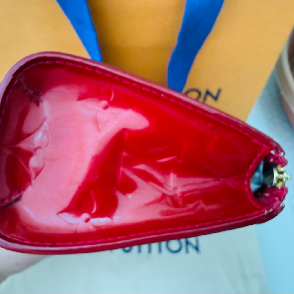Louis Vuitton Trousse Cosmetic Pouch Pomme D'Amour Red Vernis M91487 Dustcover - Picture 9 of 16